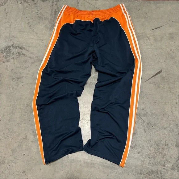 Vintage Y2K Adidas Mens Large Spell Out Striped Wide Leg Sweatpants Pants - Picture 12 of 13